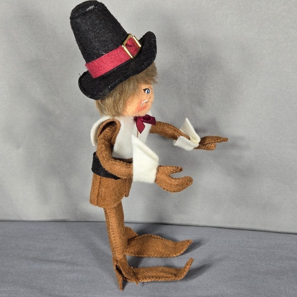 Annalee Thanksgiving Pilgrim Mice Pair Cornucopia Boy Girl Doll Figurines 2008 - Picture 11 of 13